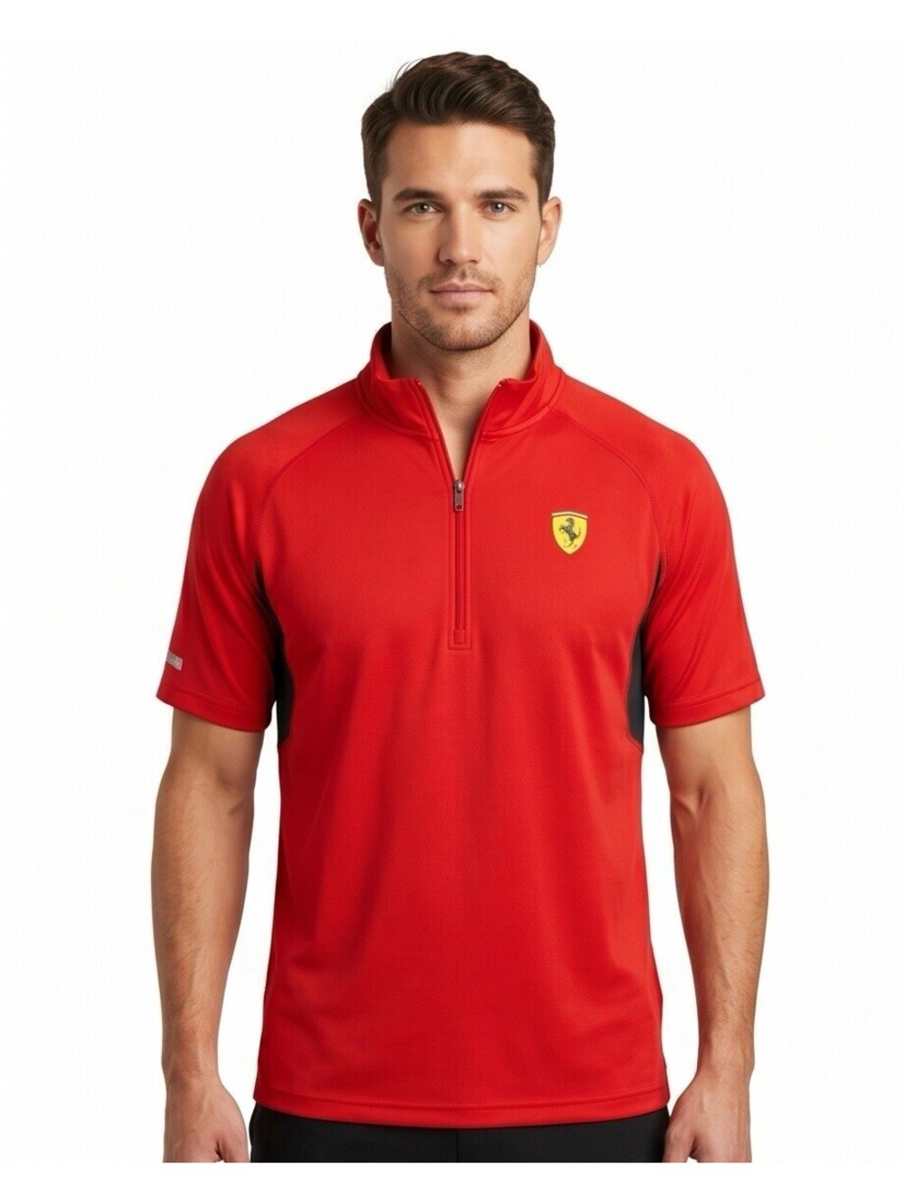 Ferrari Scuderia 1/4 Zip Performance Shirt Men’s M Red Formula 1 Racing
